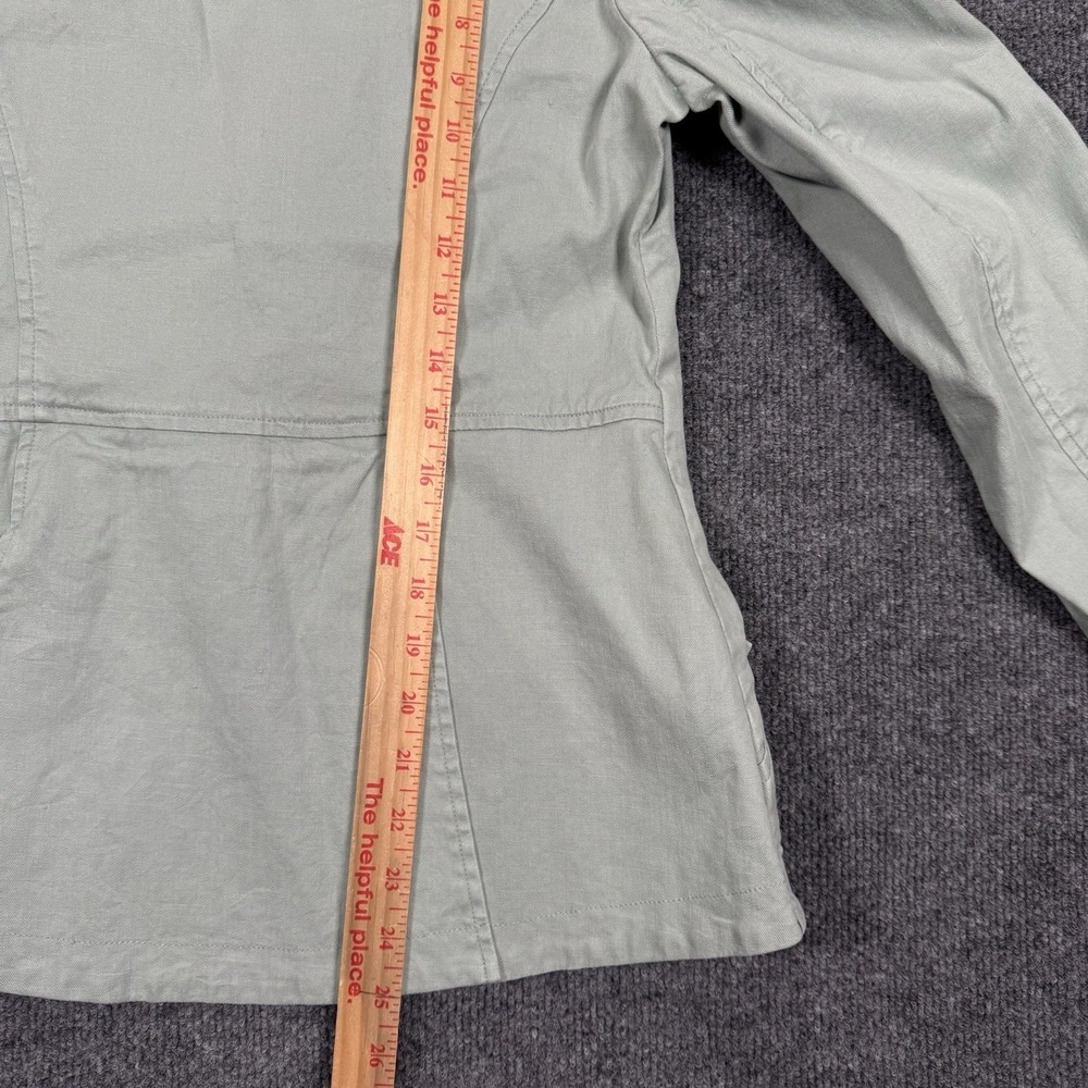 NWT Peruvian Connection Langley Jacket Opal Green Linen Cotton Blazer Women Sz 4 - Picture 10 of 10
